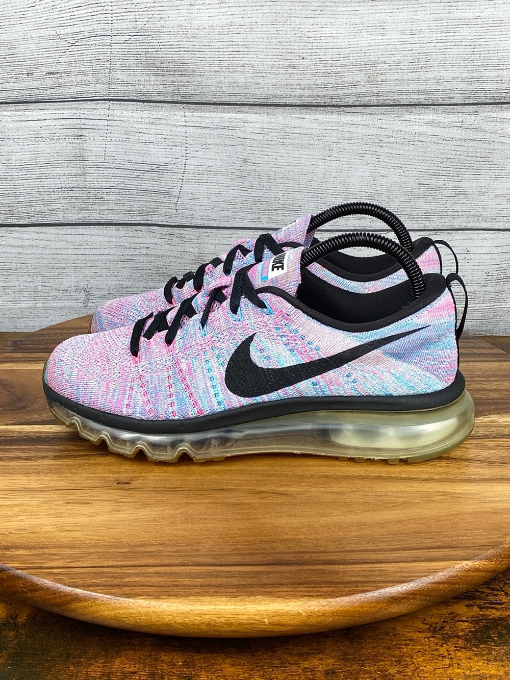 Nike Flyknit Air Max Blue Pink Women’s Shoes 620659-104 Sneaker Size 8